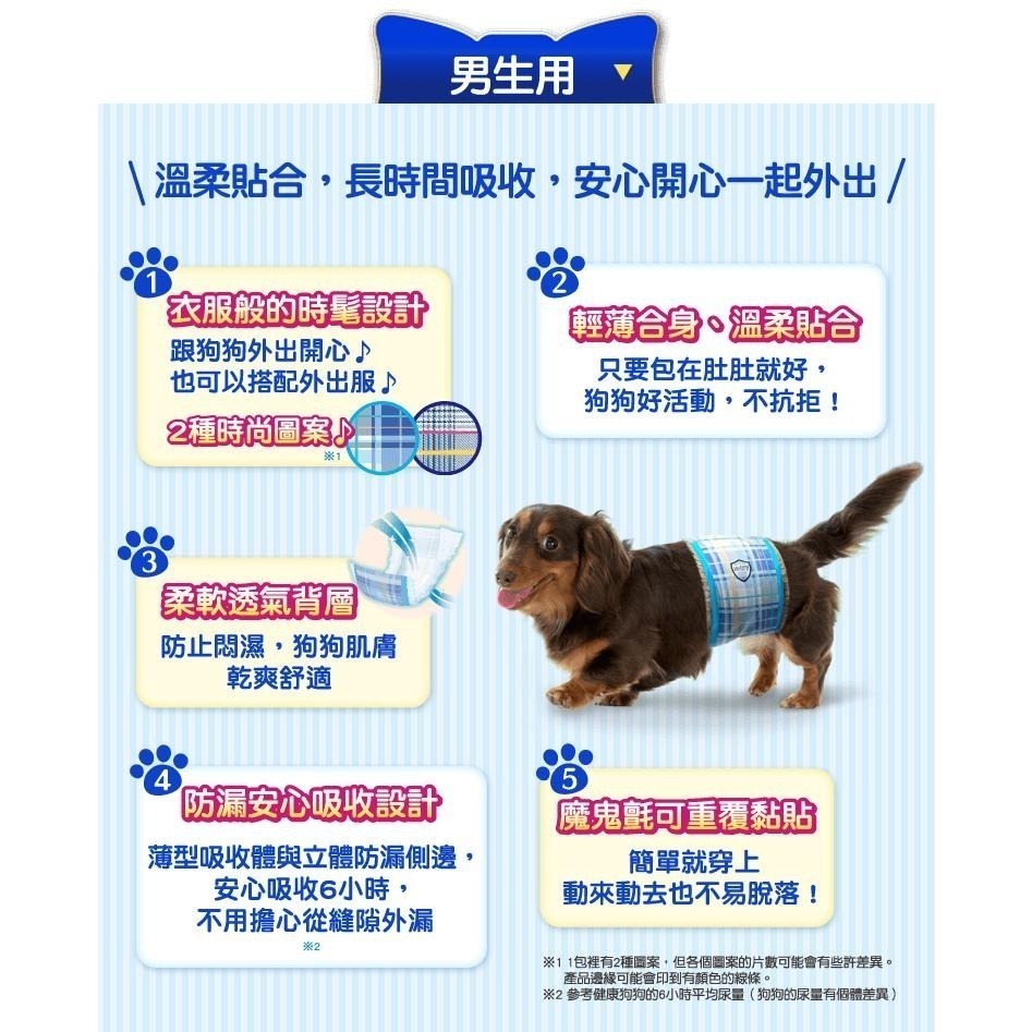 嬌聯 Unicharm 禮貌帶 男用 女用 拋棄式禮貌帶 (公狗 母狗 尿褲 尿布 犬貓)-細節圖4