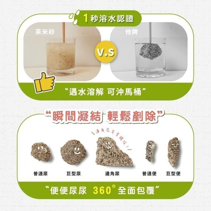 飼糧倉 貓用 茶米砂 原味青茶/炭焙烏龍 2.5kg (長條 短粒 豆腐砂 貓砂 茶葉砂)-細節圖5