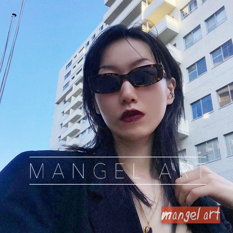 [mangel art] 🔥Y2K🔥新款現貨透明方框造型眼鏡框墨鏡太陽眼鏡ig網紅網美必備果凍色好搭配-細節圖4