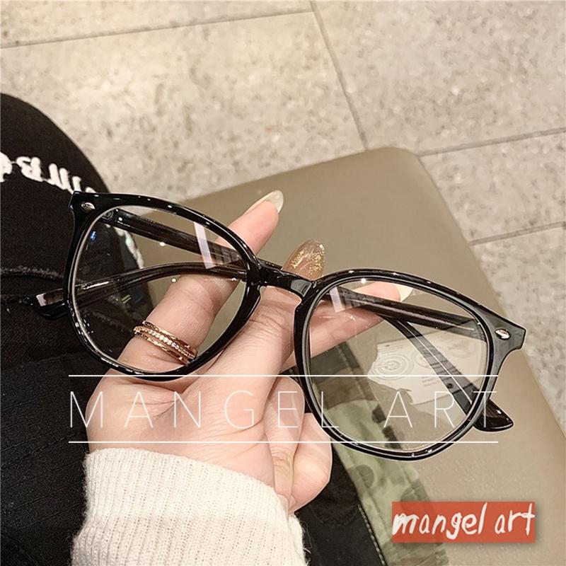 mangel art 經典膠框透明眼鏡框造型眼鏡韓版日系韓國日本潮流行眼鏡框豹紋琥珀連線必備護眼瘦臉造型百搭遠距離防疫-細節圖5