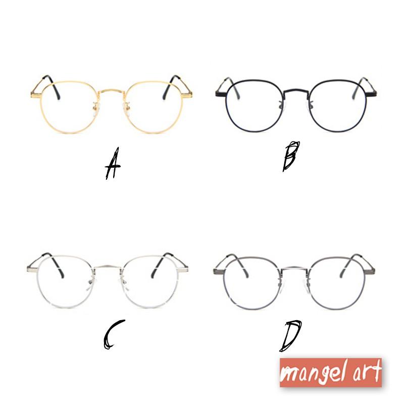 [mangel art] 韓版復古金屬圓框橢圓框造型眼鏡潮流行鏡框復古著眼鏡氣質學院瘋格日系日本韓國風文青-細節圖7