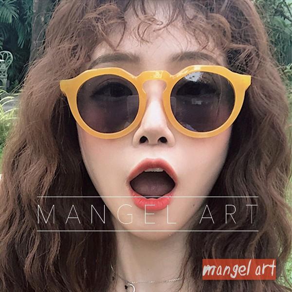 [mangel art] 果凍系網美多色instagram自拍百搭潮流行復古著多色太陽眼鏡粉色系時尚造型太陽眼鏡墨鏡-細節圖4