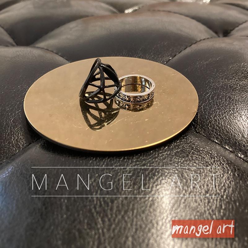 [mangel art] 黑白仿古鏤空復古著流行戒指兩枚組 韓版日系優雅氣質百搭-細節圖2