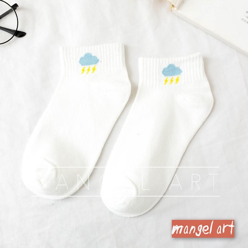 [mangel art] 可愛流行五色天氣短襪踝襪少女襪韓國風格日系韓版日本潮流女生襪子-細節圖5
