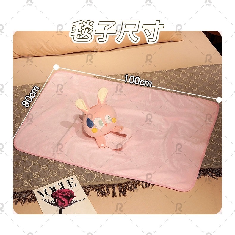 🎁彌月禮 捲毯 蓋毯 大眼娃娃法蘭絨捲毯 空調毯 多功能毯 小被子 午睡毯 小被被-細節圖9