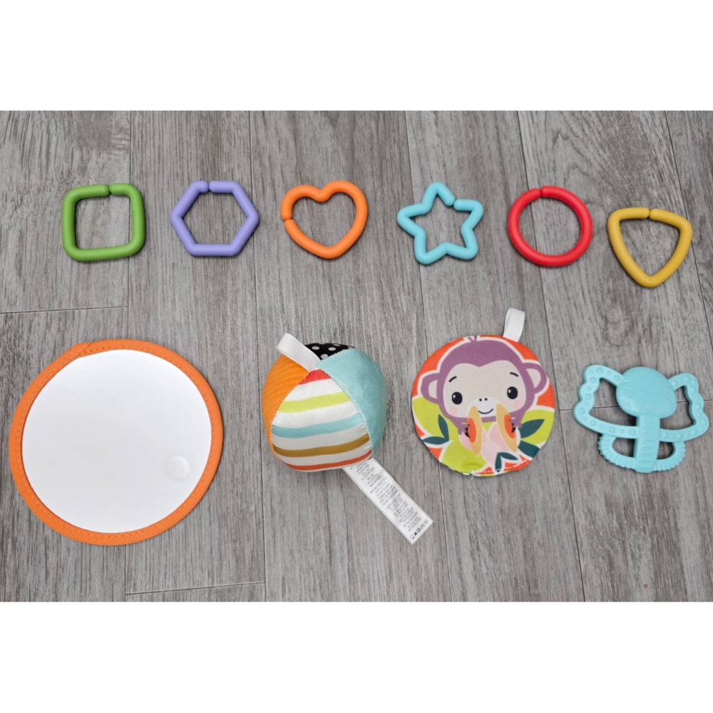 🎀MT玩具出租🎀 美國 Fisher-Price 費雪可愛動物健力架-藍色 新版 踢踢琴 三合一健力架 台中玩具出租-細節圖6