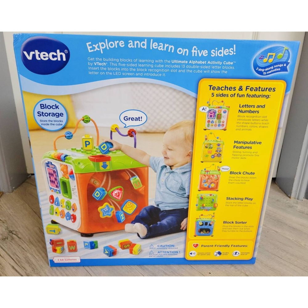 🎀MT玩具出租-勿下單🎀Vtech 5合1字母LED感應式積木寶盒 玩具出租 台中玩具出租-細節圖5