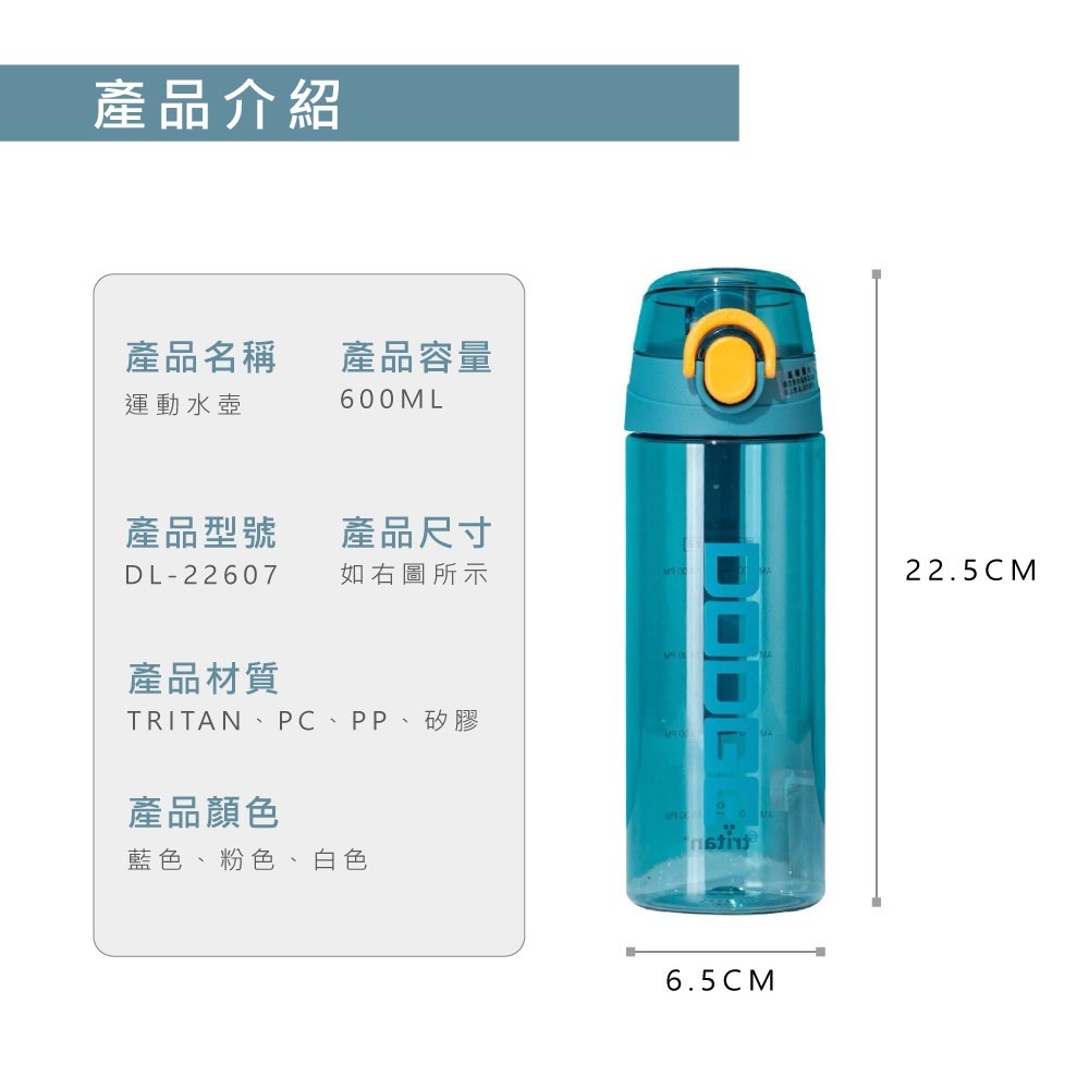 水壺 Tritan 運動水壺 兒童水壺 奶瓶材質水壺 直飲水壺 600ml 運動水壺 防摔水壺 無塑化劑 無雙酚A-細節圖7