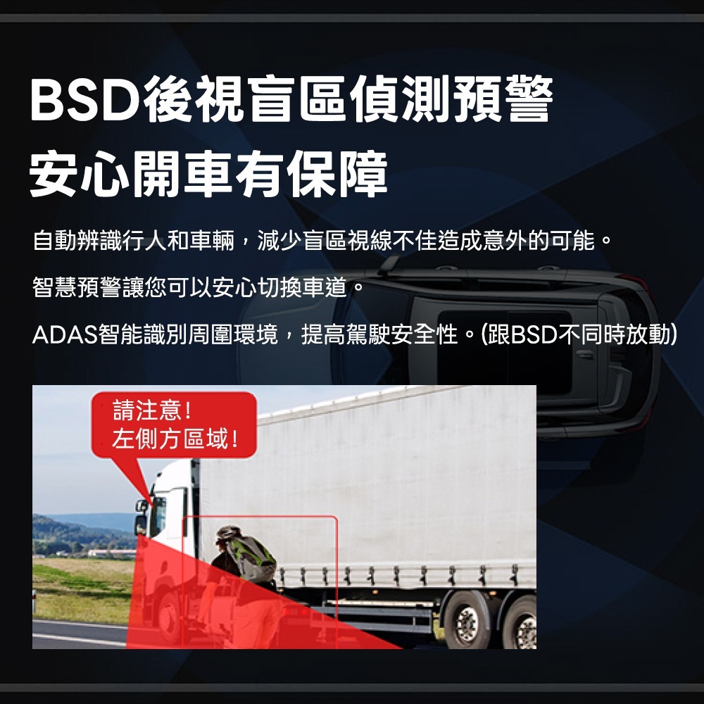 電子後視鏡行車記錄器 4K+1K前後雙錄 TS碼流 GPS定位 5.8GHz Wi-Fi 固定照相區間-細節圖6