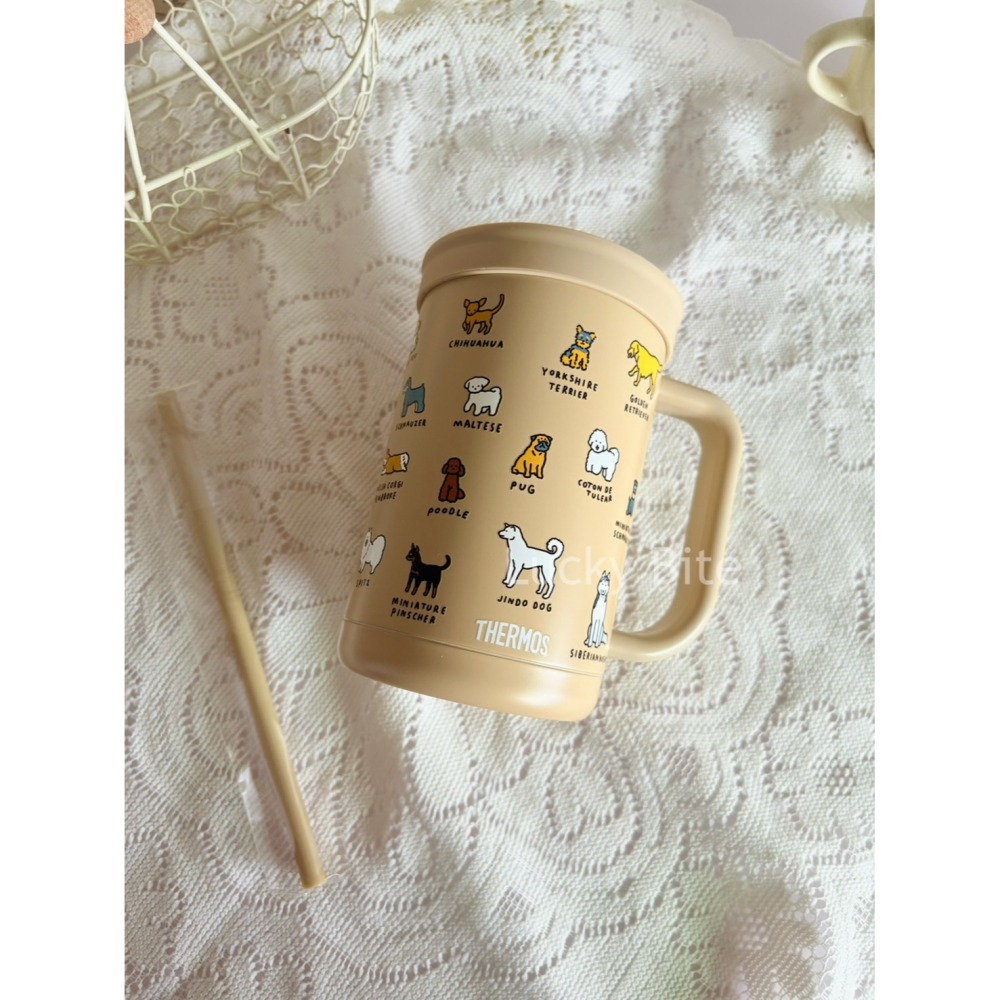 現貨 韓國限定 Thermos 膳魔師 ZERO PER ZERO 狗狗吸管隨行杯 保溫杯-細節圖3