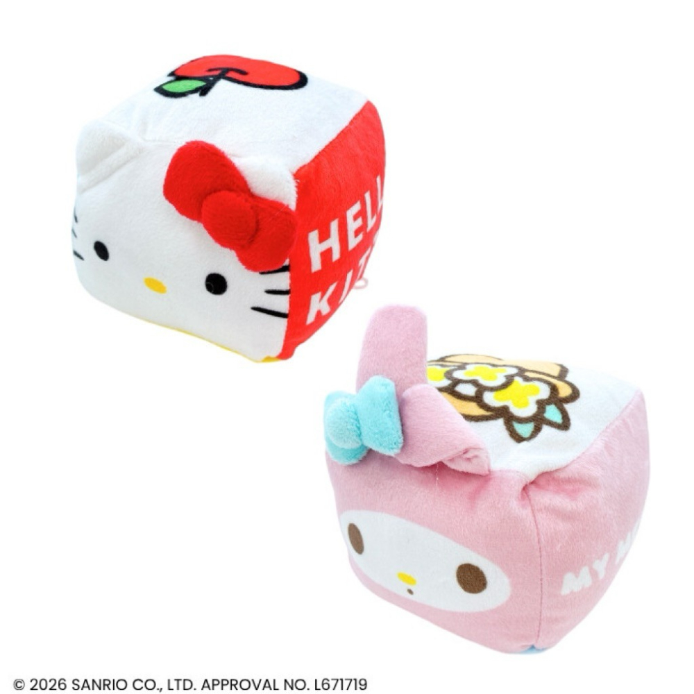 現貨 日本三麗鷗 kitty 帕恰狗 庫洛米寵物狗狗玩具 發聲立體方塊填充玩具-細節圖2
