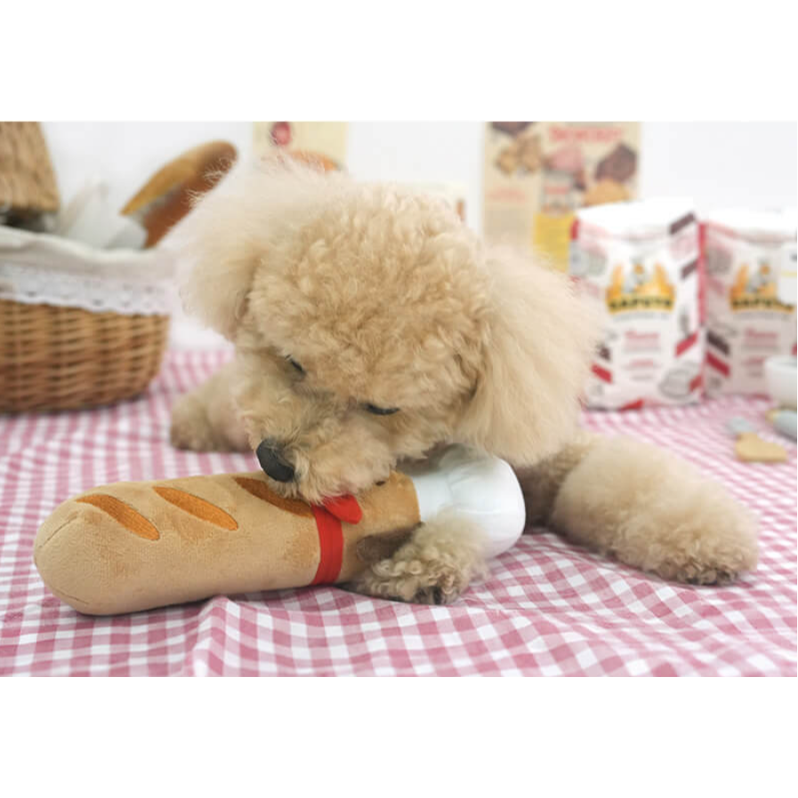 史努比Snoopy 小廚師法國麵包發聲玩具-細節圖2