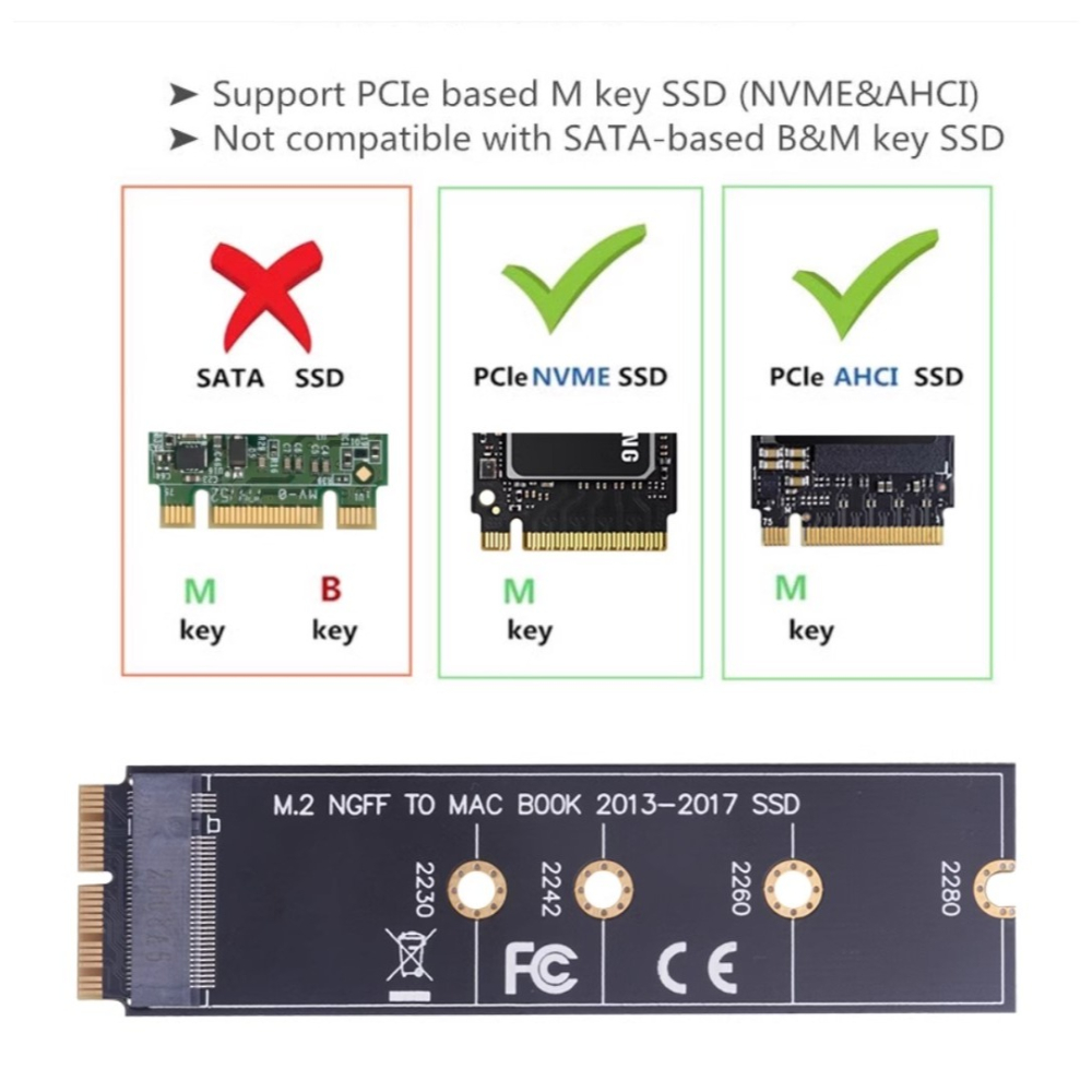 M.2 NVME SSD轉接卡適用於Macbook pro2013-2017 #Apple #Mac轉接卡-細節圖2