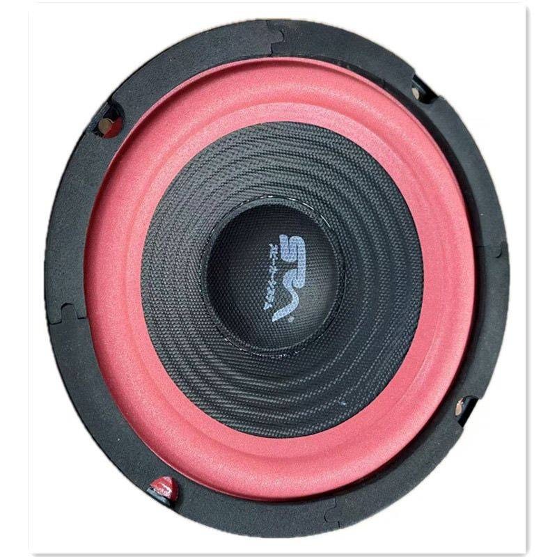 台灣出貨 全新 6.5寸 中低音喇叭 紅黑配色，汽車喇叭改裝-細節圖4