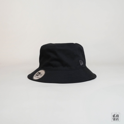 貳柒商店) New Era Bucket Hat 黑色 全黑 基本款 素面 經典 漁夫帽 遮陽帽 NE13090090
