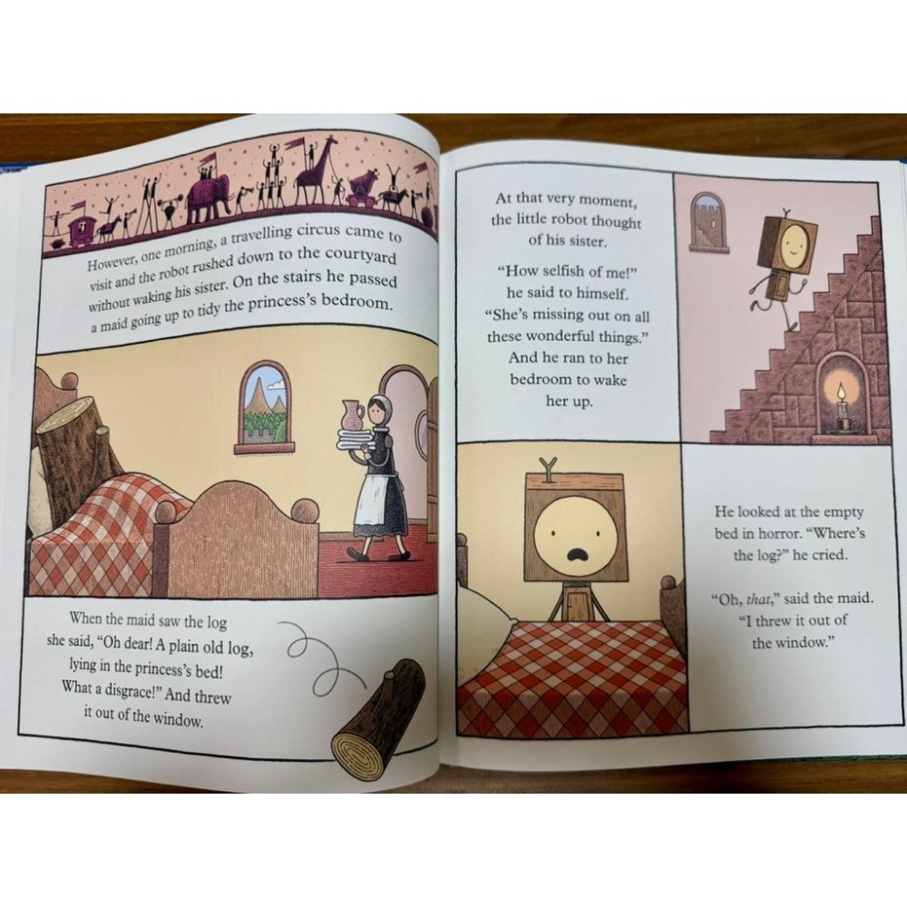 全新 Little Wooden Robot and the Log Princess 精裝｜英文繪本｜勇氣 冒險-細節圖5