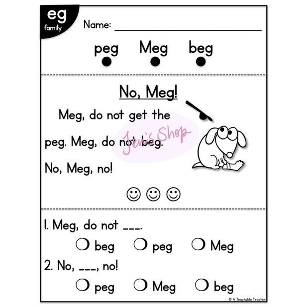 My Very First Phonics | 學習單 | 幼兒英文啟蒙 自然發音 Word Family 自學教材-細節圖8