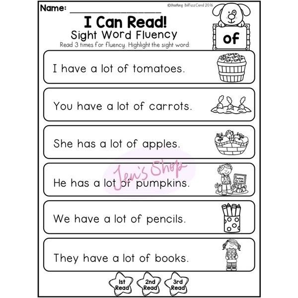 I Can Read! Sight Word Phrases |  學習單 | 幼兒英語 英文 高頻字測試 課後練習-細節圖3