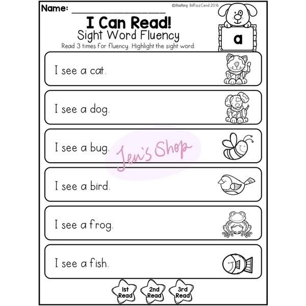 I Can Read! Sight Word Phrases |  學習單 | 幼兒英語 英文 高頻字測試 課後練習-細節圖4