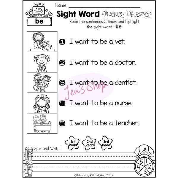 I Can Read! Sight Word Phrases |  學習單 | 幼兒英語 英文 高頻字測試 課後練習-細節圖7