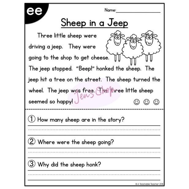 Long Vowels Reading Comprehension📖 |  學習單 | 自然發音 閱讀練習 美國學校作業-細節圖7