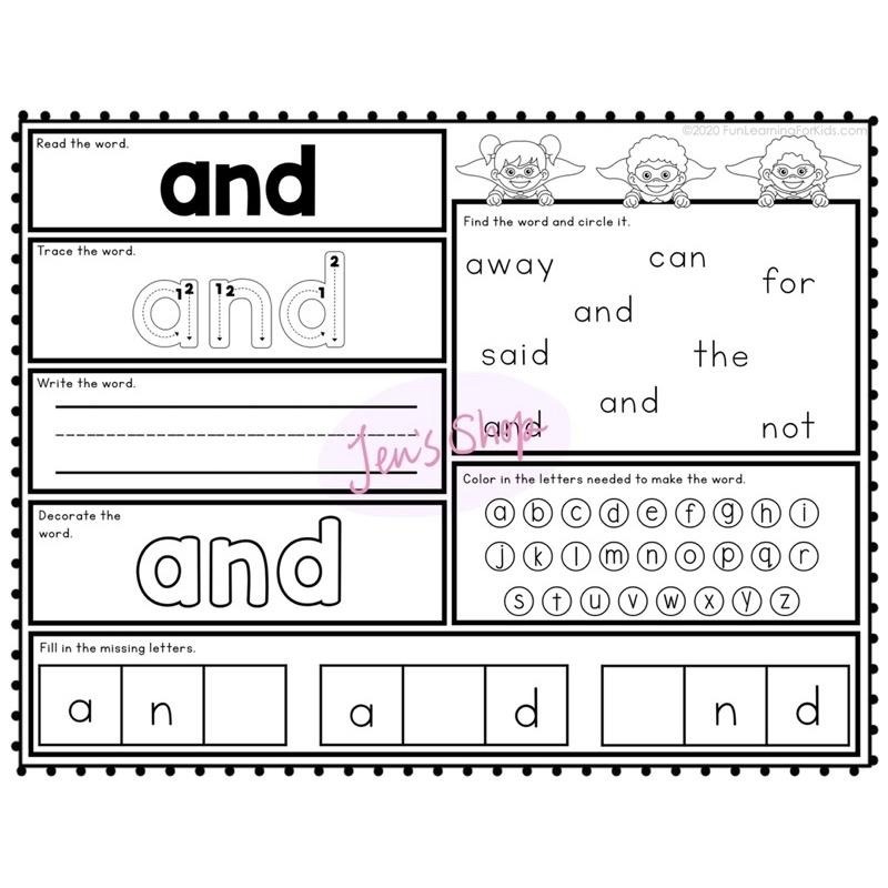 A~Z Sight Words 高頻字 | 學習單 | 幼兒英文 Pre-K 學齡前 常見字 英語教材 英文啟蒙-細節圖2