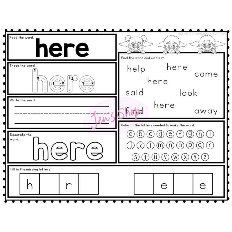 A~Z Sight Words 高頻字 | 學習單 | 幼兒英文 Pre-K 學齡前 常見字 英語教材 英文啟蒙-細節圖6