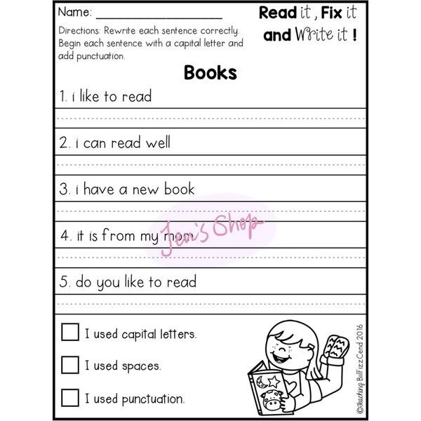 Fix it: Grammar & Writing | 學習單 | 兒童英語寫作 基礎文法 寫作練習 幼兒英語教材-細節圖2