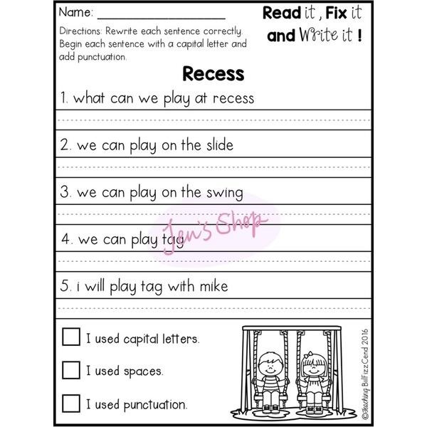 Fix it: Grammar & Writing | 學習單 | 兒童英語寫作 基礎文法 寫作練習 幼兒英語教材-細節圖3