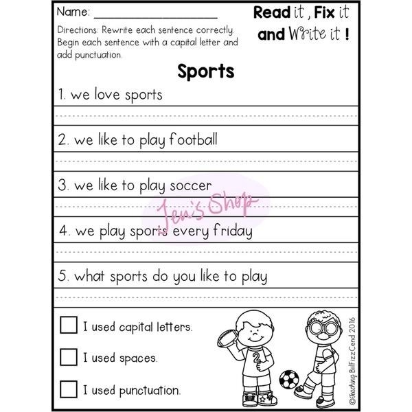Fix it: Grammar & Writing | 學習單 | 兒童英語寫作 基礎文法 寫作練習 幼兒英語教材-細節圖5