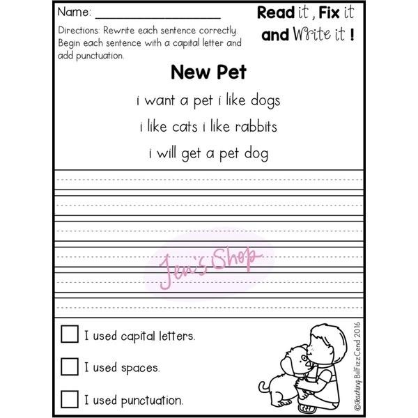 Fix it: Grammar & Writing | 學習單 | 兒童英語寫作 基礎文法 寫作練習 幼兒英語教材-細節圖7