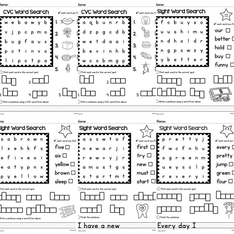 CVC Sight words Crosswords 填字遊戲 | 學習單 | 高頻字 英文 幼兒英語 英語啟蒙 幼兒園-細節圖4
