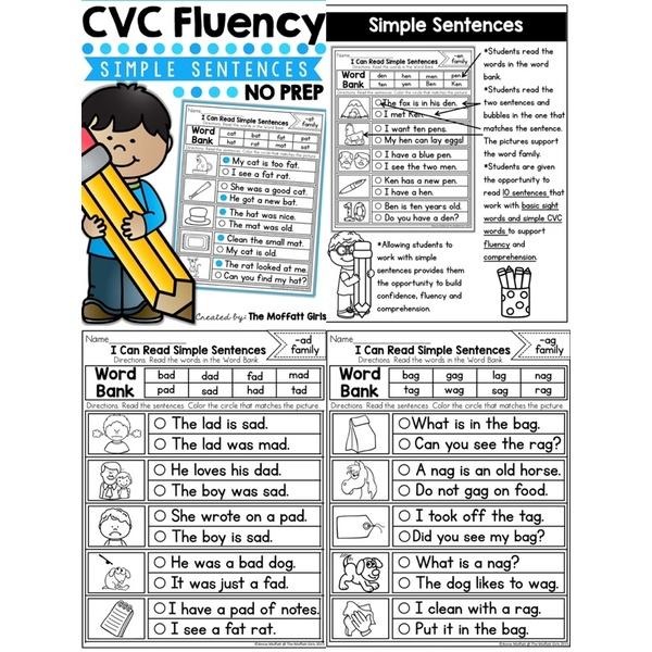 多款CVC Phonics Word Family | 學習單 | 英文 自然發音 幼兒英文啟蒙 學齡前英文 閱讀理解-細節圖4