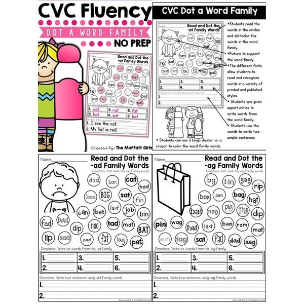 多款CVC Phonics Word Family | 學習單 | 英文 自然發音 幼兒英文啟蒙 學齡前英文 閱讀理解-細節圖7