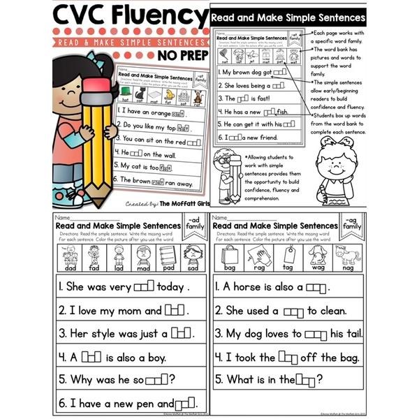 多款CVC Phonics Word Family | 學習單 | 英文 自然發音 幼兒英文啟蒙 學齡前英文 閱讀理解-細節圖9