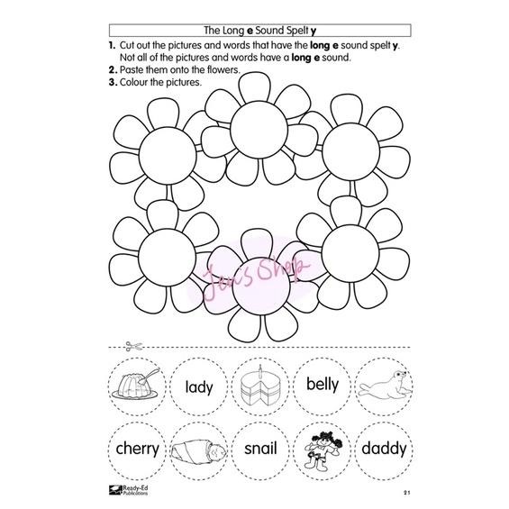 Long Vowels 剪貼趣 | 學習單 | 幼兒英文 英語啟蒙 英語教材 自然發音 精細動作練習 自學-細節圖3