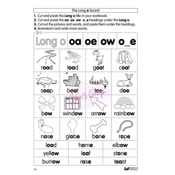 Long Vowels 剪貼趣 | 學習單 | 幼兒英文 英語啟蒙 英語教材 自然發音 精細動作練習 自學-細節圖6