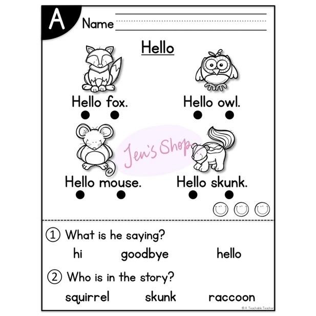Lv AA-C 分級閱讀理解 | 學習單 | Reading Comprehension  幼兒英文 自學教材 啟蒙-細節圖2