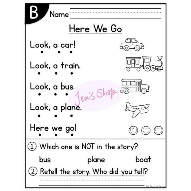 Lv AA-C 分級閱讀理解 | 學習單 | Reading Comprehension  幼兒英文 自學教材 啟蒙-細節圖3