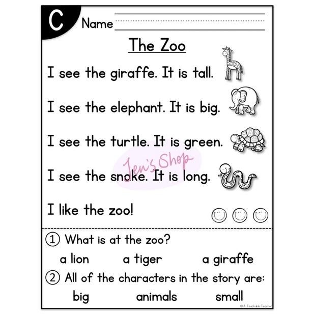 Lv AA-C 分級閱讀理解 | 學習單 | Reading Comprehension  幼兒英文 自學教材 啟蒙-細節圖4