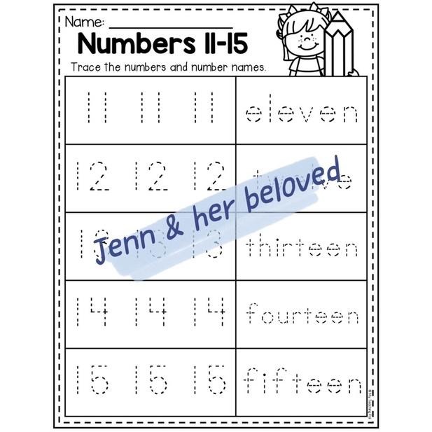 Teen Numbers 幼兒英語｜學習單｜認數字 11到20 英語啟蒙 課後練習 英文教具 美國學校教材-細節圖2