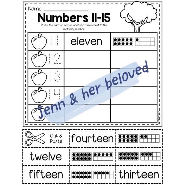 Teen Numbers 幼兒英語｜學習單｜認數字 11到20 英語啟蒙 課後練習 英文教具 美國學校教材-細節圖4
