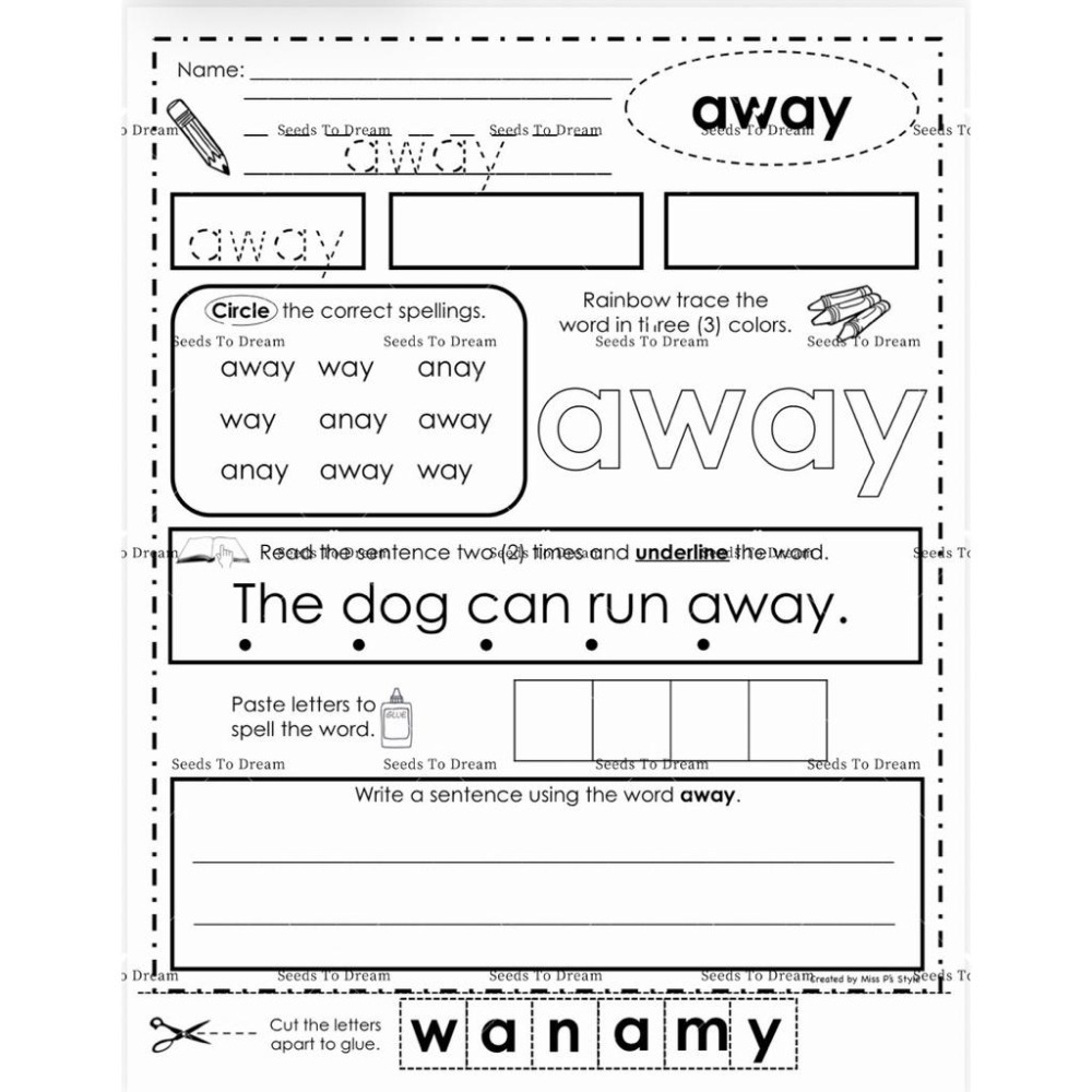 ✏️分級高頻字綜合練習｜學習單｜sight words 幼兒園 國小低年級 英語啟蒙 教材 幼兒英文-細節圖3