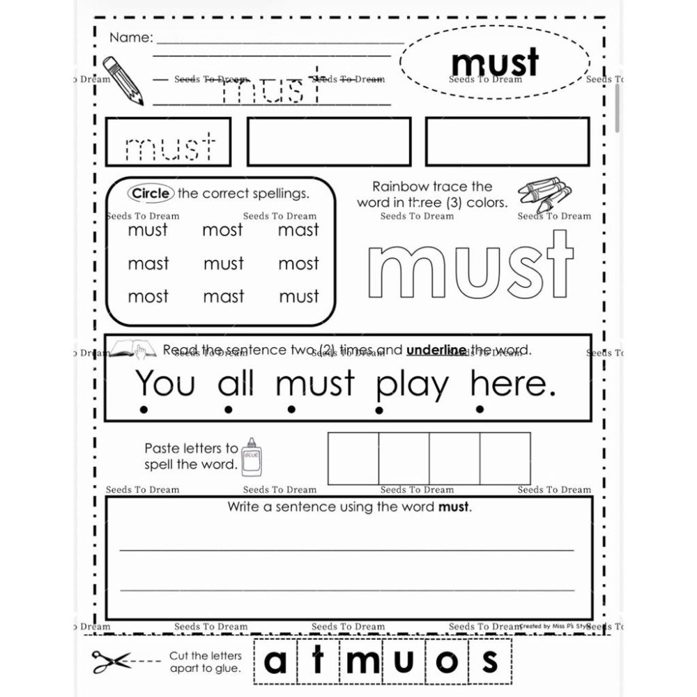 ✏️分級高頻字綜合練習｜學習單｜sight words 幼兒園 國小低年級 英語啟蒙 教材 幼兒英文-細節圖5