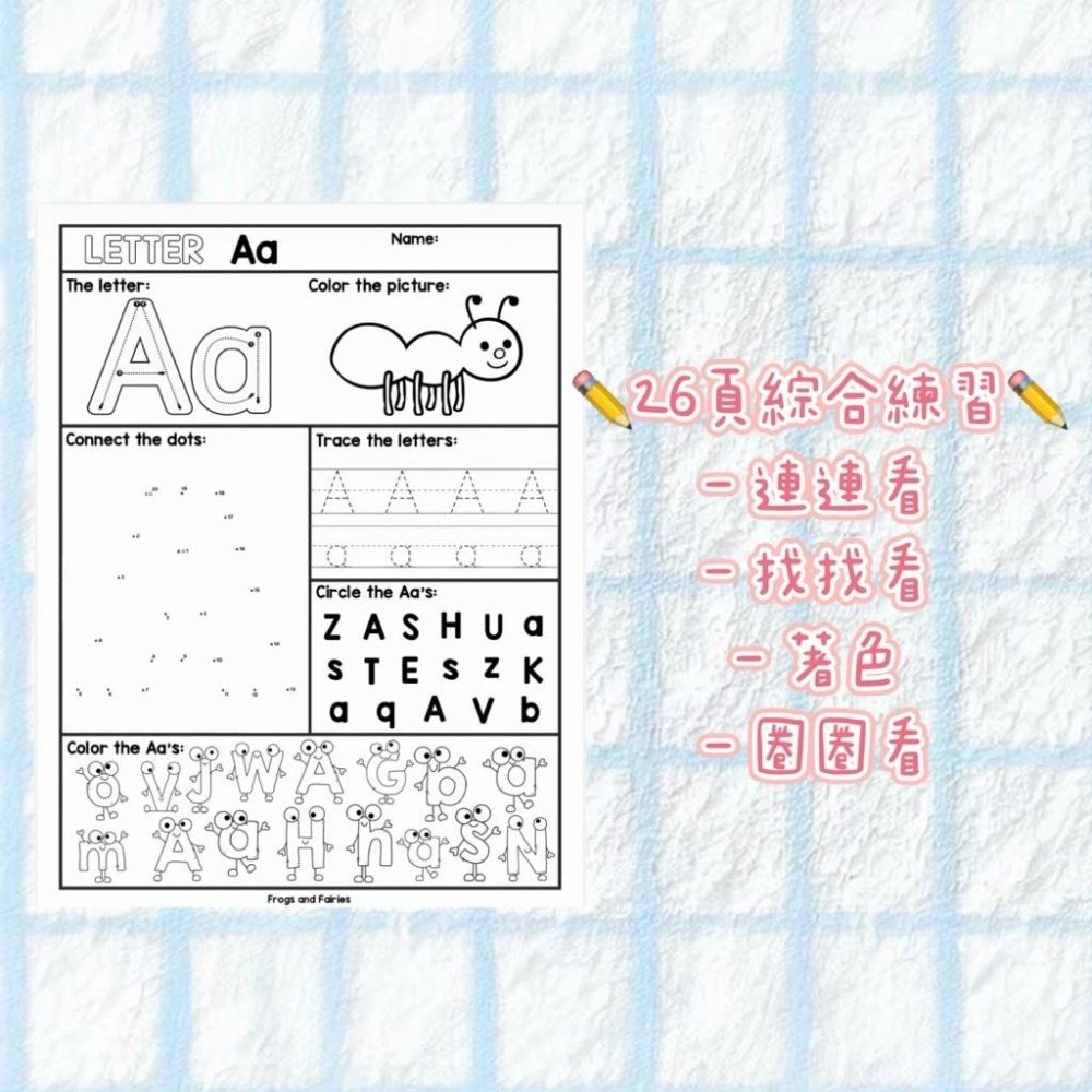 ✏️ABC 字母描寫練習✏️｜學習單｜26頁 小手練習作業紙 英語啟蒙 幼兒英語-細節圖2