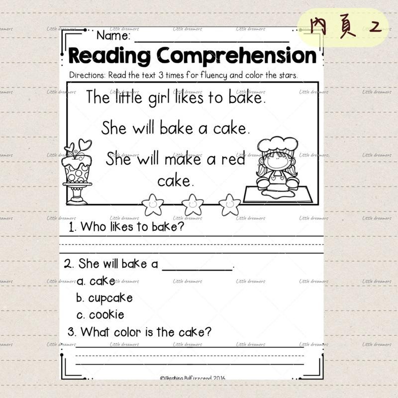 綜合 初級閱讀理解 Reading Comprehension｜英文學習單｜兒童英文啟蒙 英文教材 教學素材-細節圖3