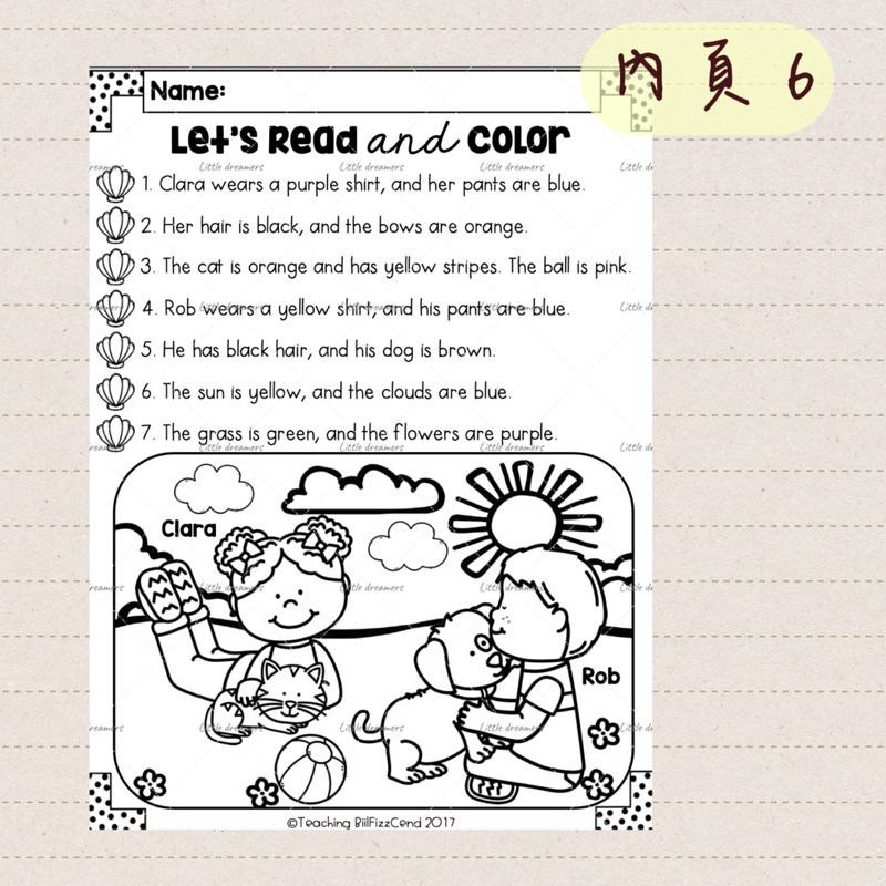 綜合 初級閱讀理解 Reading Comprehension｜英文學習單｜兒童英文啟蒙 英文教材 教學素材-細節圖7