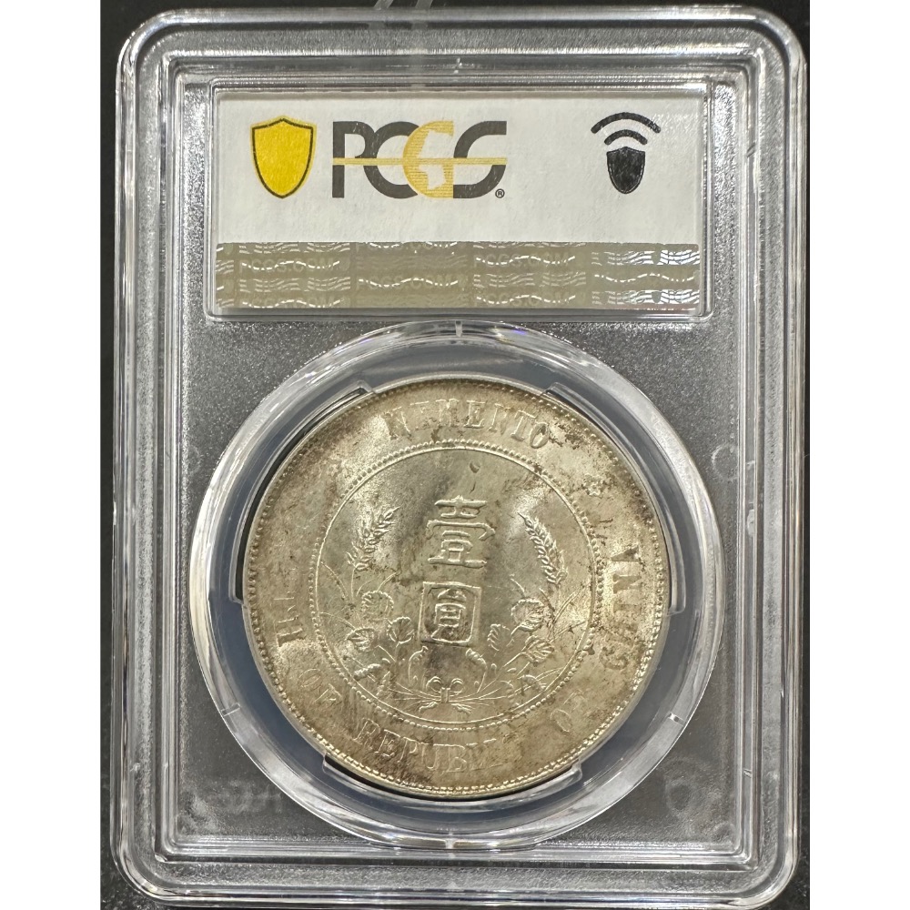 中華民國 開國紀念幣 孫中山頭像 孫小頭 孫像 壹圓 一元 1元 老包漿 PCGS MS/62 鑑定幣 [鴻兔小舖]-細節圖2