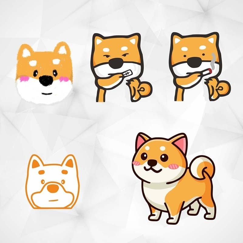 野財財⭐ 柴犬貼紙 防水防曬撕不破貼紙｜比耐曬材質更好｜機車貼 汽車貼 GOGORO 前側板 行李箱 安全帽 可愛柴犬貼-細節圖5