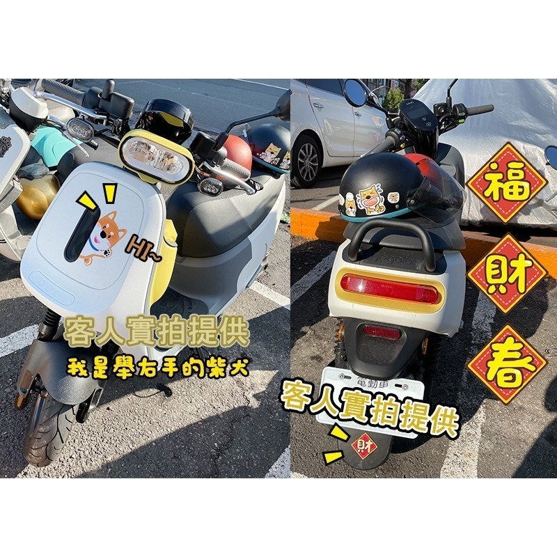 野財財⭐ 柴犬貼紙 防水防曬撕不破貼紙｜比耐曬材質更好｜機車貼 汽車貼 GOGORO 前側板 行李箱 安全帽 可愛柴犬貼-細節圖7